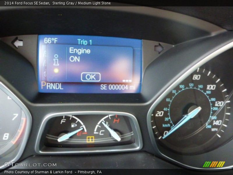 Sterling Gray / Medium Light Stone 2014 Ford Focus SE Sedan