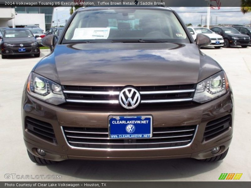 Toffee Brown Metallic / Saddle Brown 2014 Volkswagen Touareg V6 Executive 4Motion