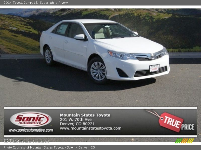 Super White / Ivory 2014 Toyota Camry LE