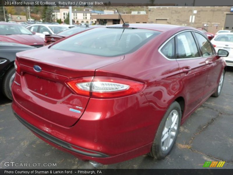 Ruby Red / Charcoal Black 2014 Ford Fusion SE EcoBoost