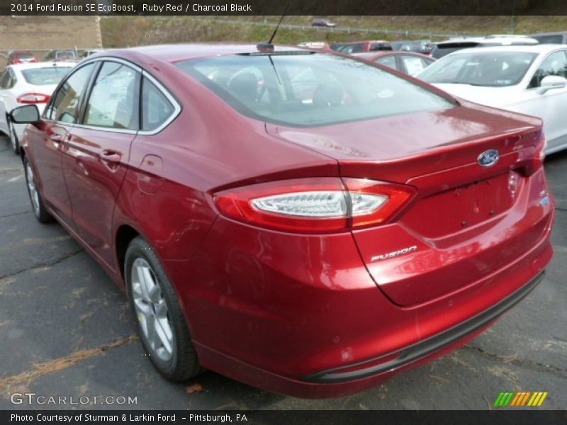 Ruby Red / Charcoal Black 2014 Ford Fusion SE EcoBoost