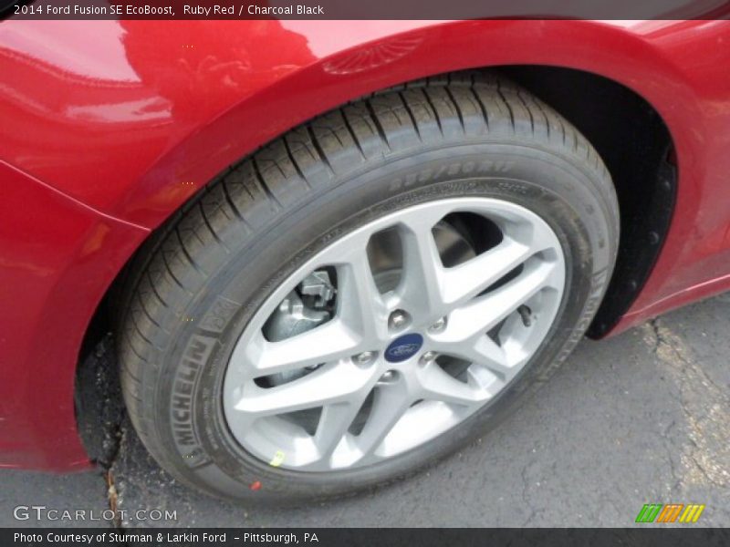 Ruby Red / Charcoal Black 2014 Ford Fusion SE EcoBoost