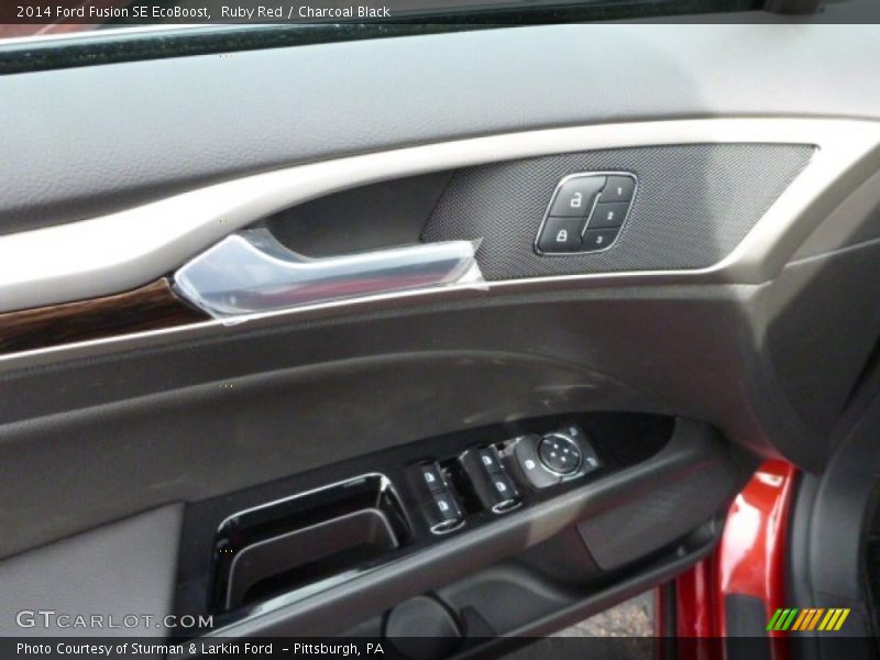 Ruby Red / Charcoal Black 2014 Ford Fusion SE EcoBoost