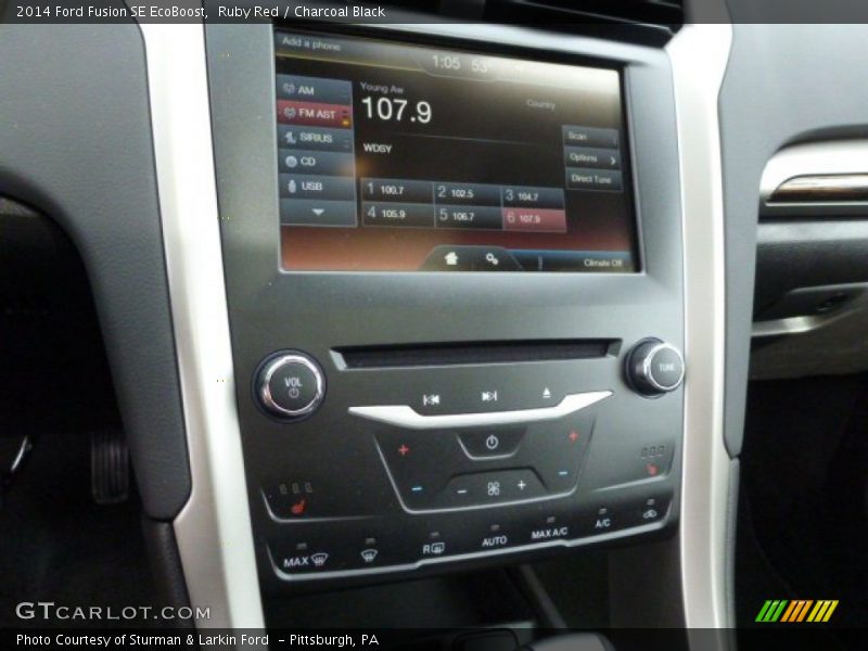 Ruby Red / Charcoal Black 2014 Ford Fusion SE EcoBoost