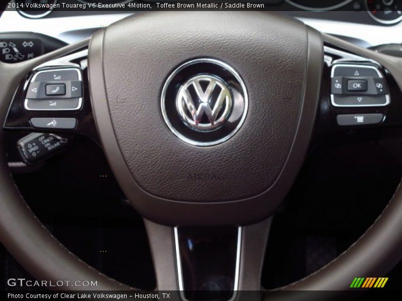 Toffee Brown Metallic / Saddle Brown 2014 Volkswagen Touareg V6 Executive 4Motion