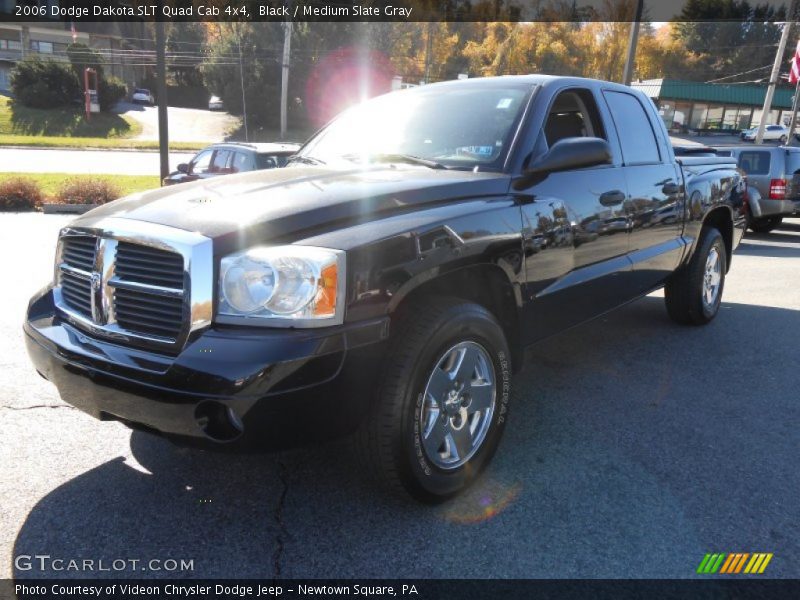 Black / Medium Slate Gray 2006 Dodge Dakota SLT Quad Cab 4x4