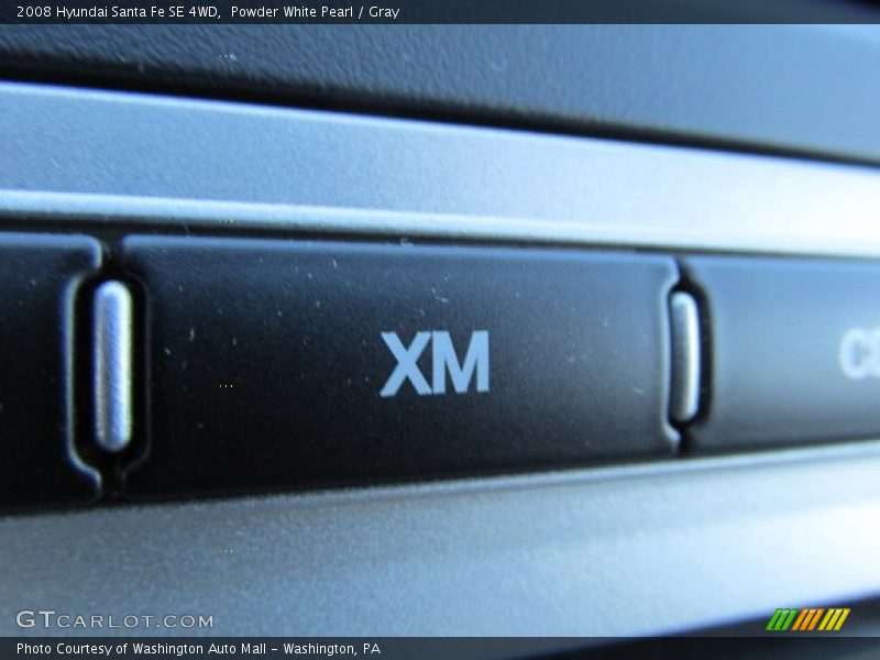 Powder White Pearl / Gray 2008 Hyundai Santa Fe SE 4WD