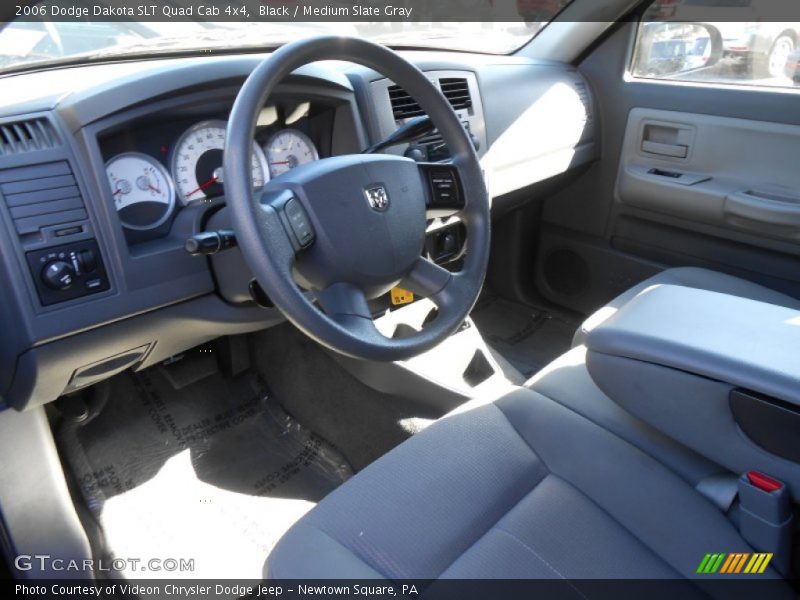 Black / Medium Slate Gray 2006 Dodge Dakota SLT Quad Cab 4x4