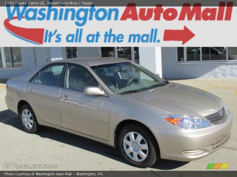 Desert Sand Mica / Taupe 2003 Toyota Camry LE