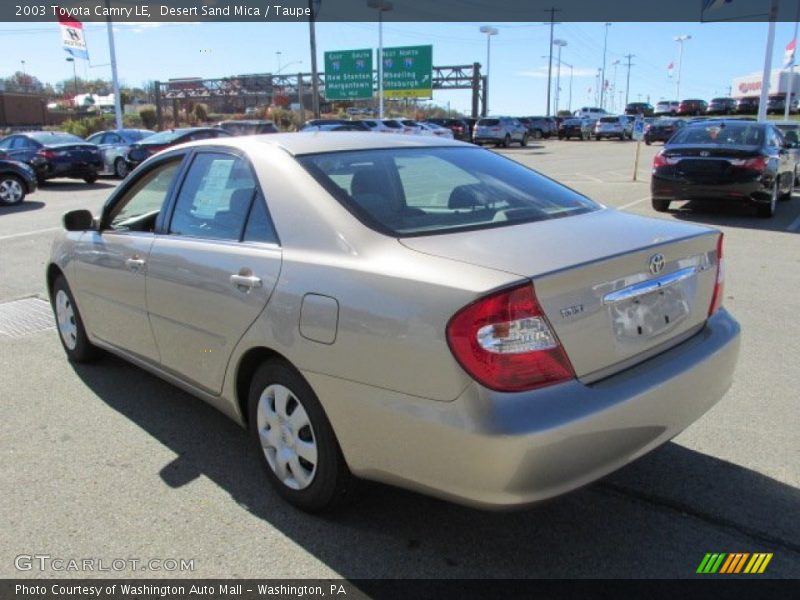 Desert Sand Mica / Taupe 2003 Toyota Camry LE