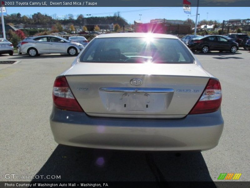 Desert Sand Mica / Taupe 2003 Toyota Camry LE