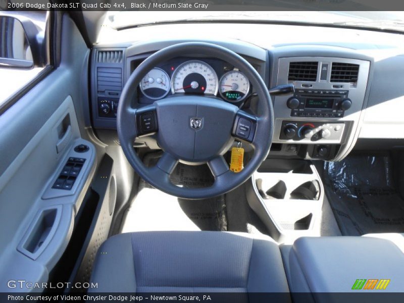 Black / Medium Slate Gray 2006 Dodge Dakota SLT Quad Cab 4x4