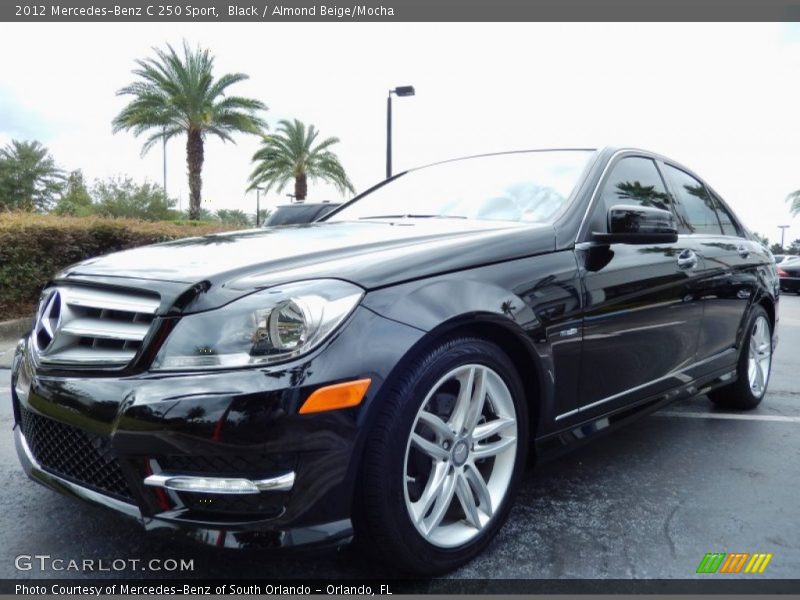 Black / Almond Beige/Mocha 2012 Mercedes-Benz C 250 Sport