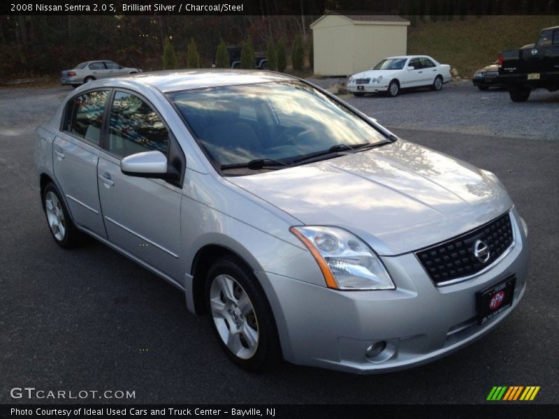 Brilliant Silver / Charcoal/Steel 2008 Nissan Sentra 2.0 S