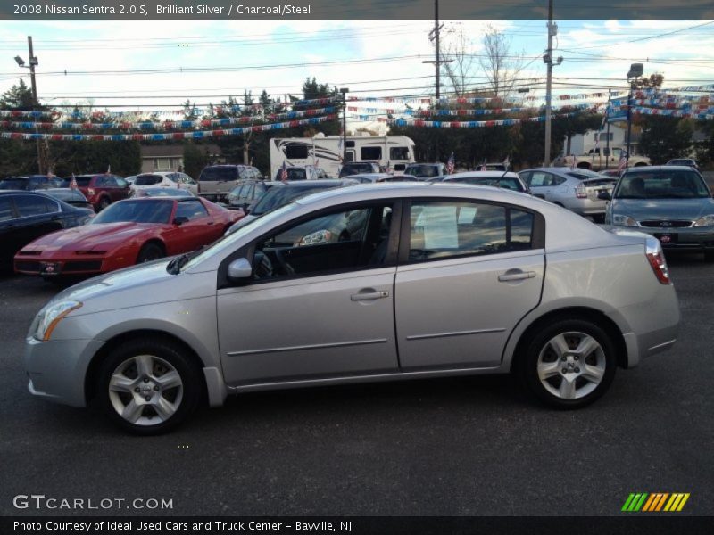 Brilliant Silver / Charcoal/Steel 2008 Nissan Sentra 2.0 S