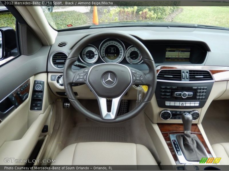 Black / Almond Beige/Mocha 2012 Mercedes-Benz C 250 Sport