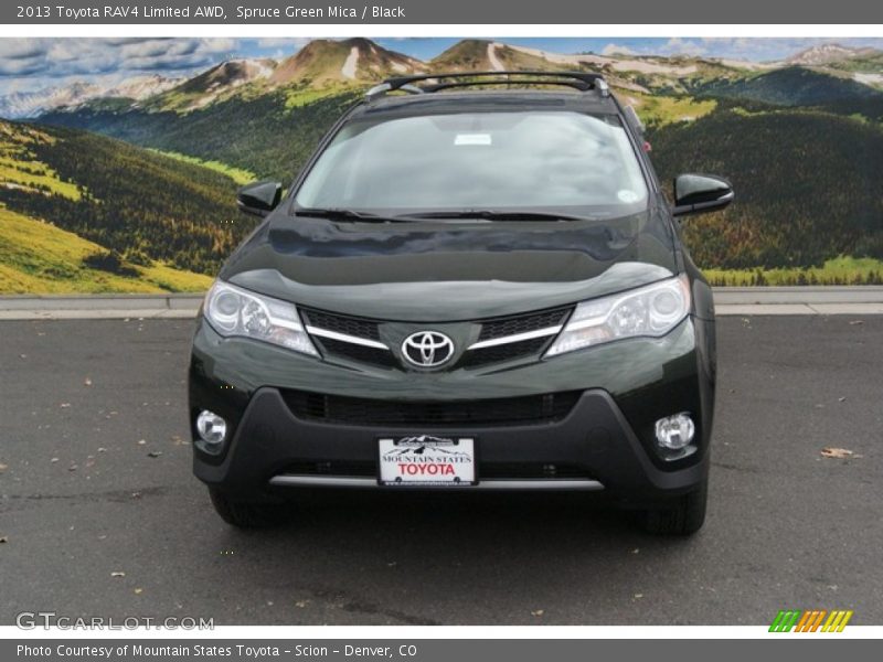 Spruce Green Mica / Black 2013 Toyota RAV4 Limited AWD