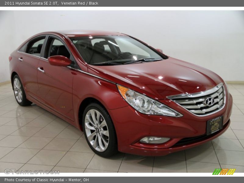 Venetian Red / Black 2011 Hyundai Sonata SE 2.0T