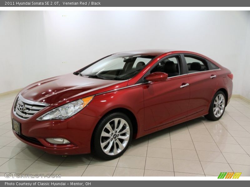 Venetian Red / Black 2011 Hyundai Sonata SE 2.0T