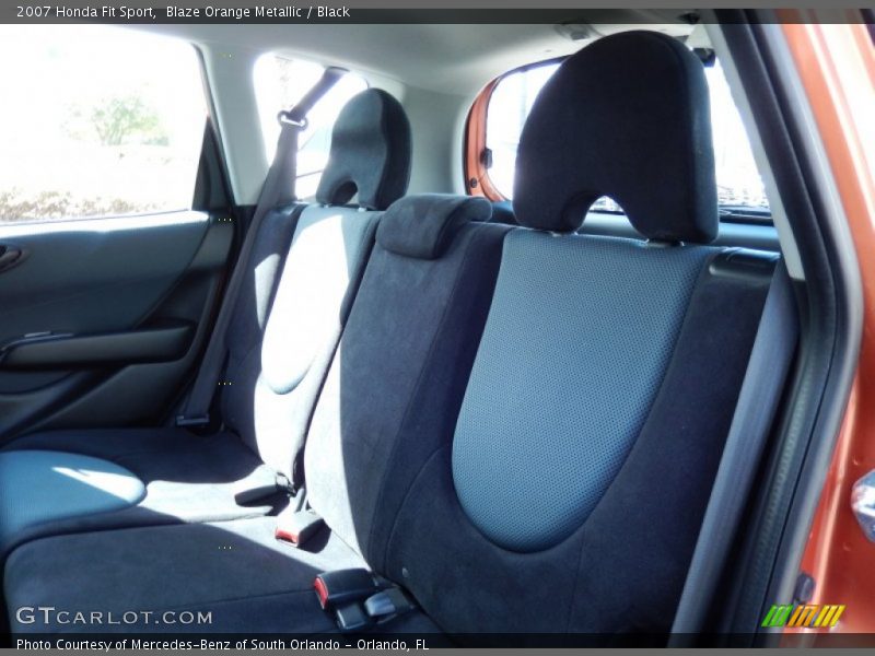 Blaze Orange Metallic / Black 2007 Honda Fit Sport