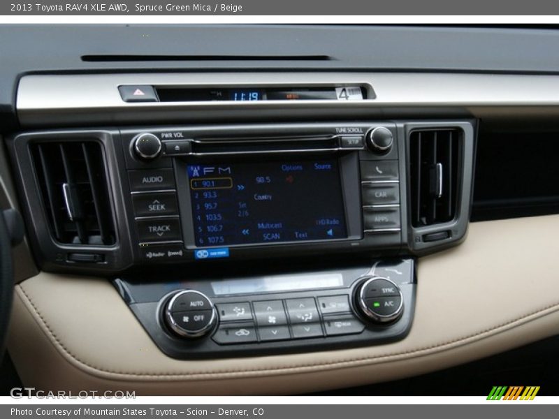Spruce Green Mica / Beige 2013 Toyota RAV4 XLE AWD