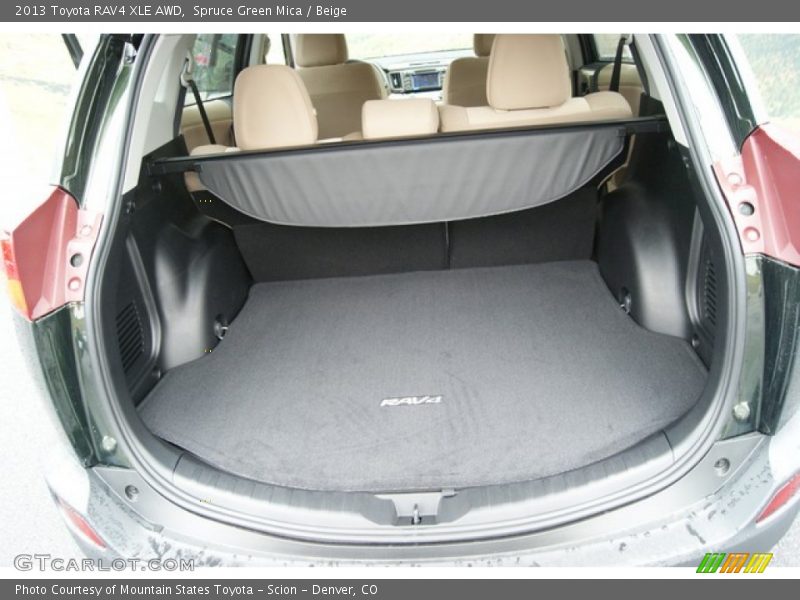 Spruce Green Mica / Beige 2013 Toyota RAV4 XLE AWD