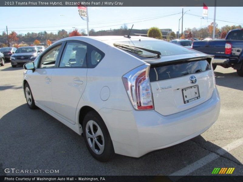 Blizzard White Pearl / Misty Gray 2013 Toyota Prius Three Hybrid