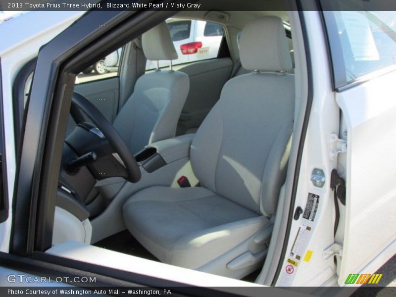 Blizzard White Pearl / Misty Gray 2013 Toyota Prius Three Hybrid