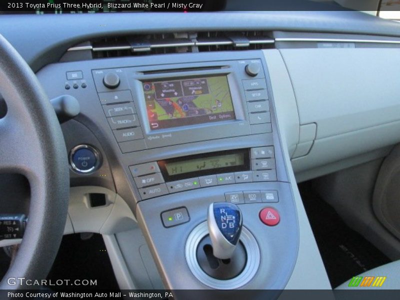 Blizzard White Pearl / Misty Gray 2013 Toyota Prius Three Hybrid