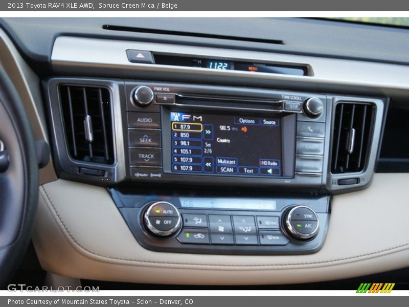 Spruce Green Mica / Beige 2013 Toyota RAV4 XLE AWD