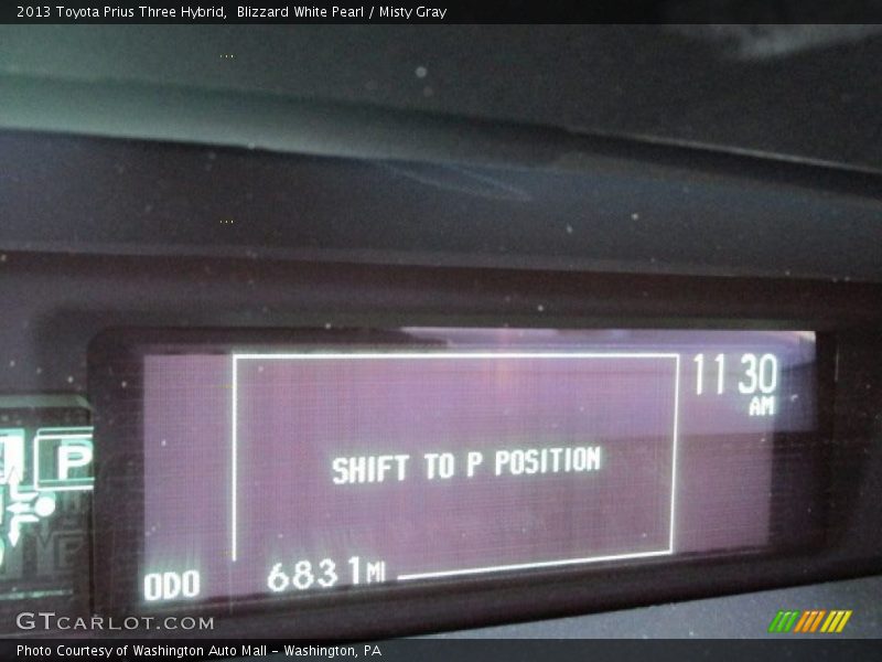 Blizzard White Pearl / Misty Gray 2013 Toyota Prius Three Hybrid