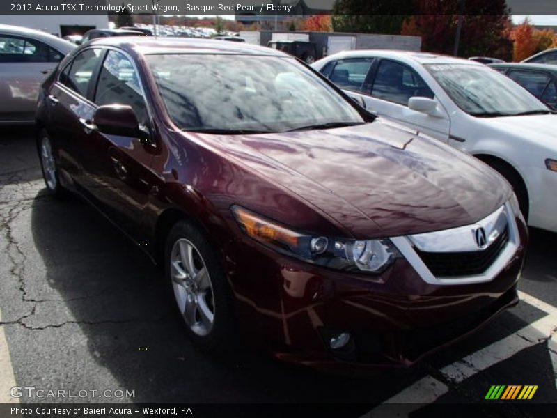 Basque Red Pearl / Ebony 2012 Acura TSX Technology Sport Wagon