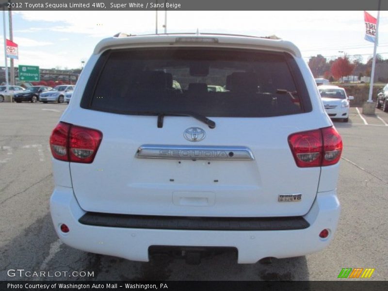Super White / Sand Beige 2012 Toyota Sequoia Limited 4WD