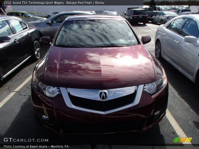 Basque Red Pearl / Ebony 2012 Acura TSX Technology Sport Wagon