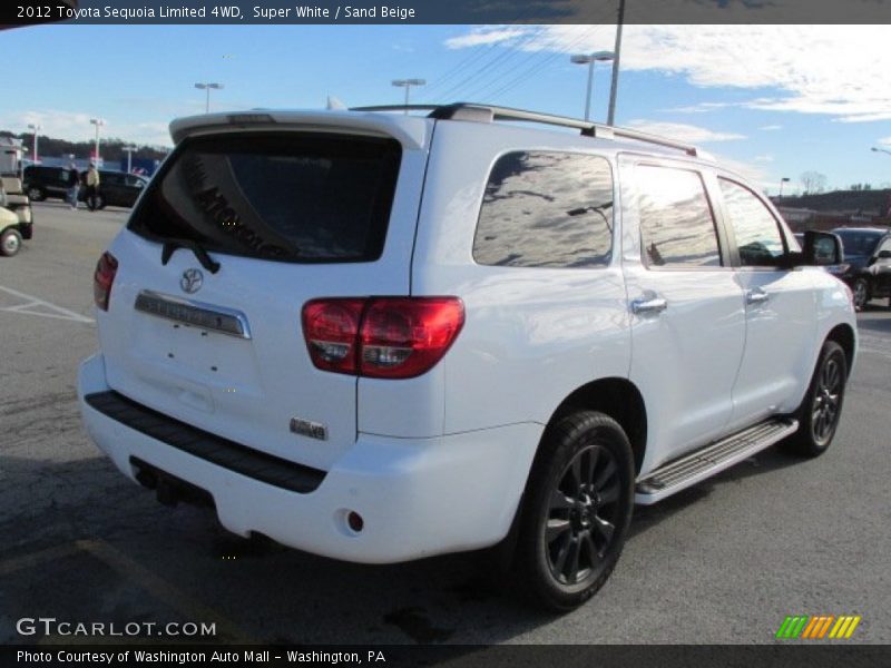 Super White / Sand Beige 2012 Toyota Sequoia Limited 4WD
