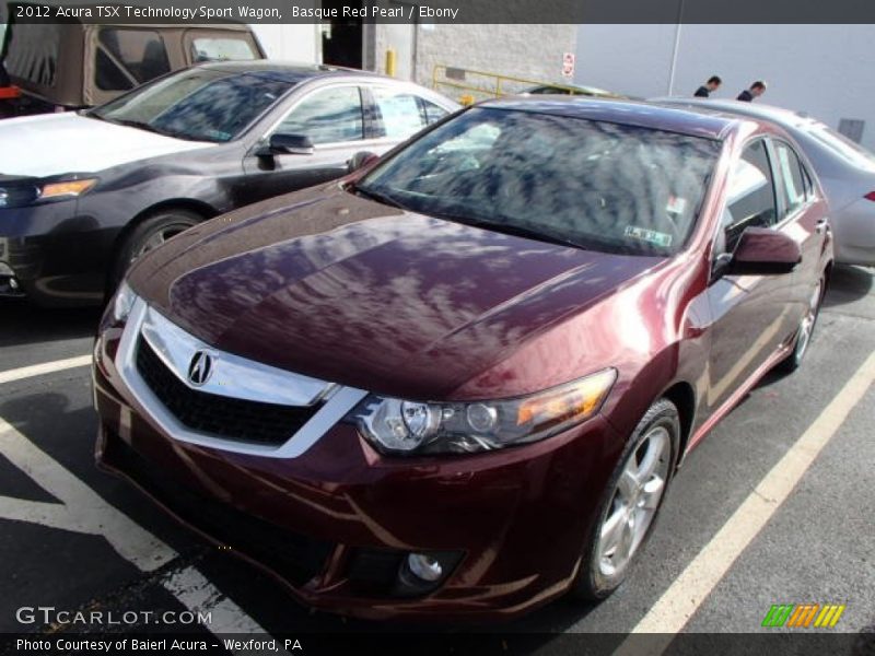 Basque Red Pearl / Ebony 2012 Acura TSX Technology Sport Wagon