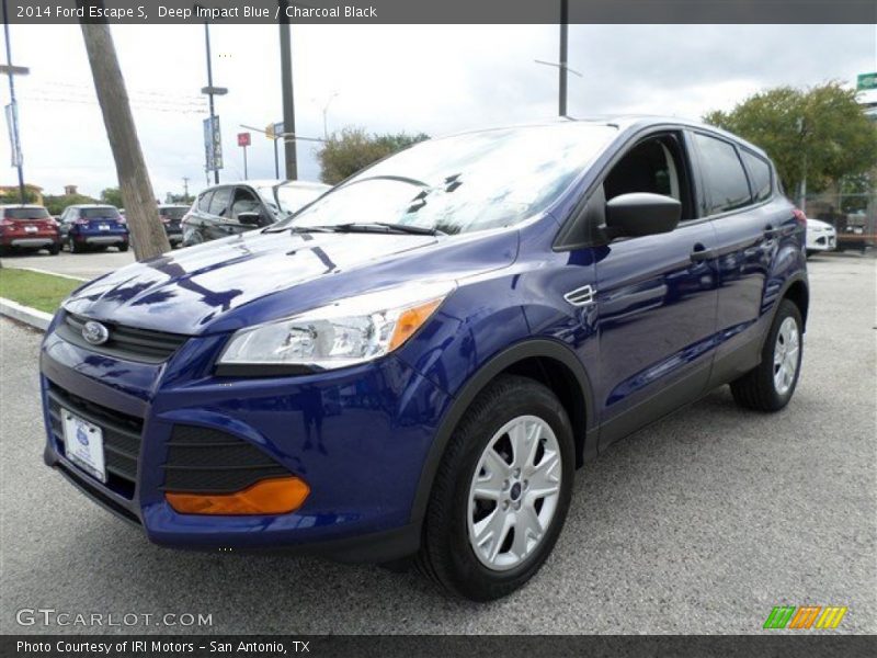 Deep Impact Blue / Charcoal Black 2014 Ford Escape S