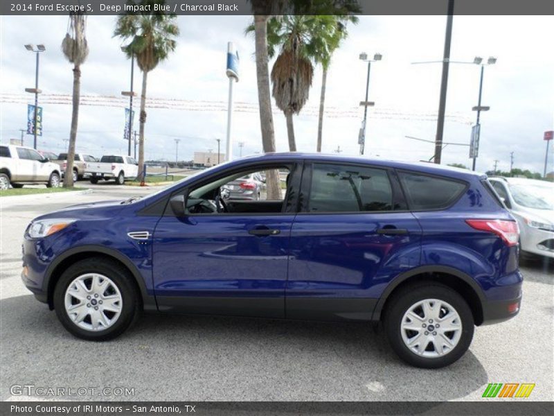 Deep Impact Blue / Charcoal Black 2014 Ford Escape S
