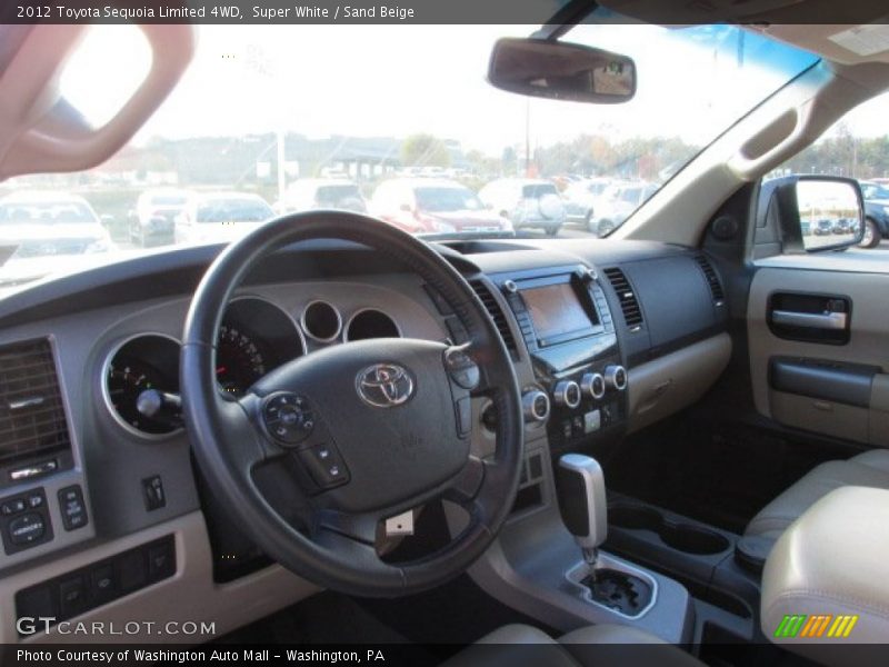 Super White / Sand Beige 2012 Toyota Sequoia Limited 4WD