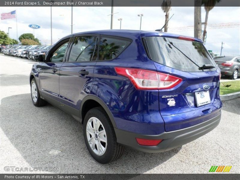 Deep Impact Blue / Charcoal Black 2014 Ford Escape S