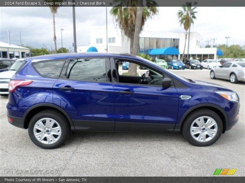 Deep Impact Blue / Charcoal Black 2014 Ford Escape S