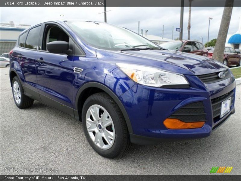Deep Impact Blue / Charcoal Black 2014 Ford Escape S