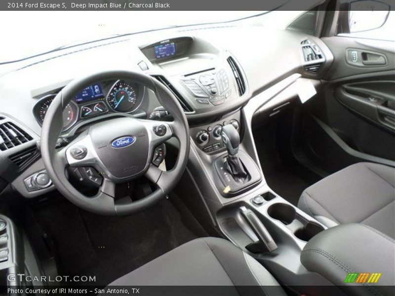 Deep Impact Blue / Charcoal Black 2014 Ford Escape S