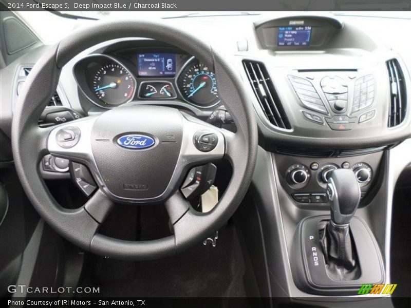 Deep Impact Blue / Charcoal Black 2014 Ford Escape S