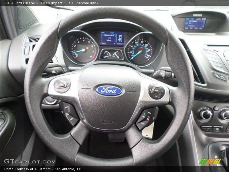 Deep Impact Blue / Charcoal Black 2014 Ford Escape S