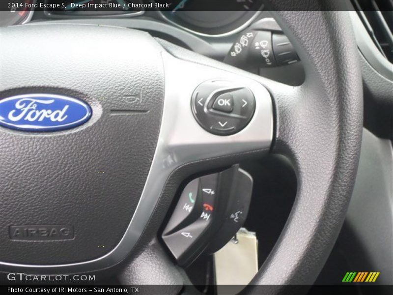 Deep Impact Blue / Charcoal Black 2014 Ford Escape S