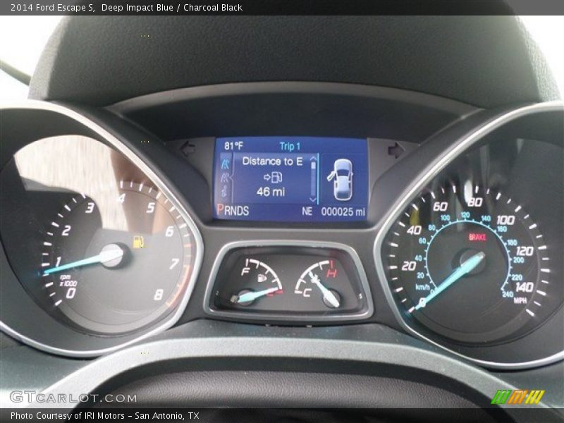 Deep Impact Blue / Charcoal Black 2014 Ford Escape S
