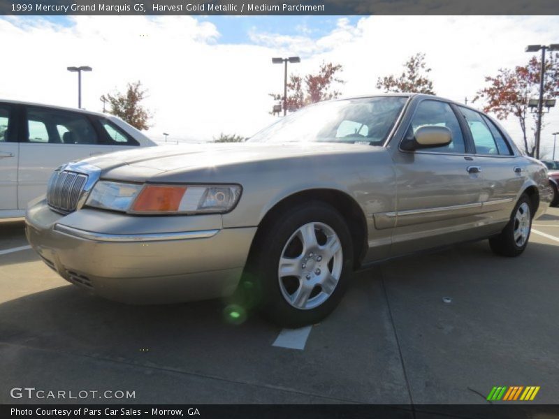 Harvest Gold Metallic / Medium Parchment 1999 Mercury Grand Marquis GS