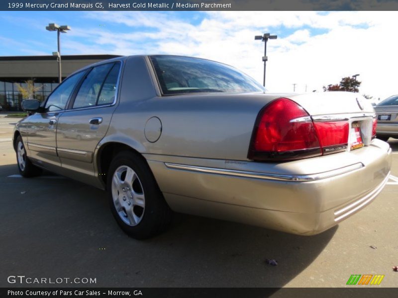 Harvest Gold Metallic / Medium Parchment 1999 Mercury Grand Marquis GS