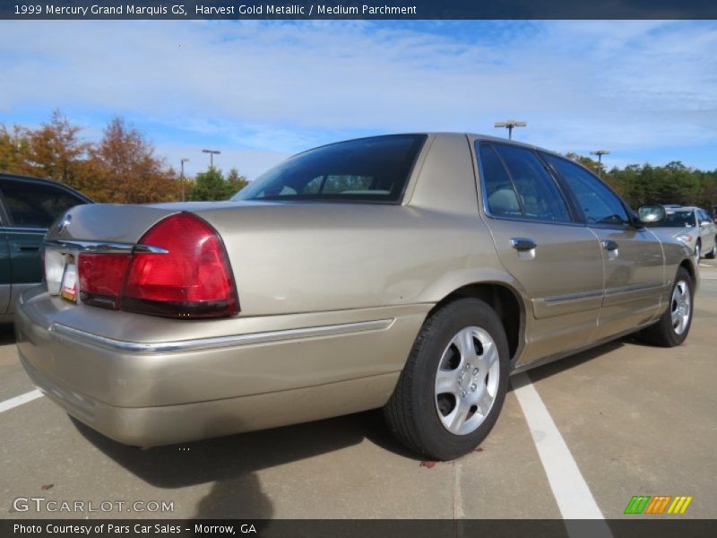 Harvest Gold Metallic / Medium Parchment 1999 Mercury Grand Marquis GS